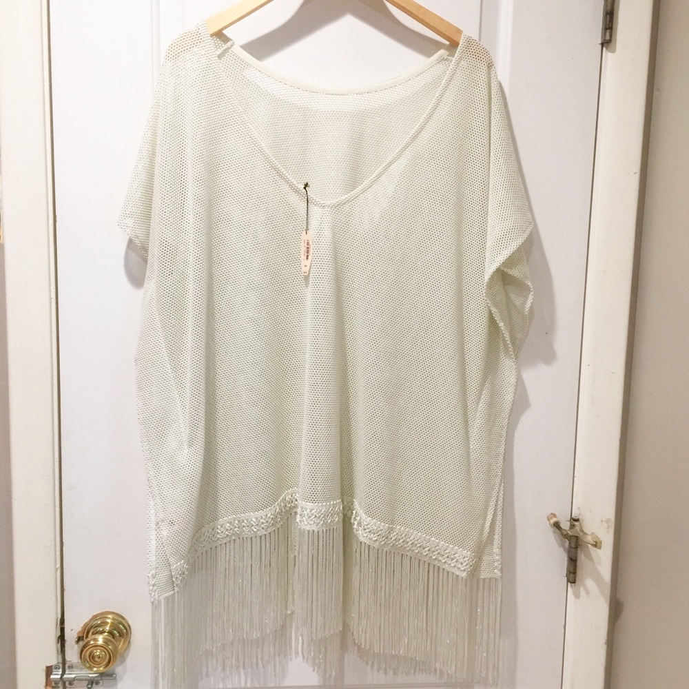 NWT NEW Victoria’s Secret Off White Cover Up M